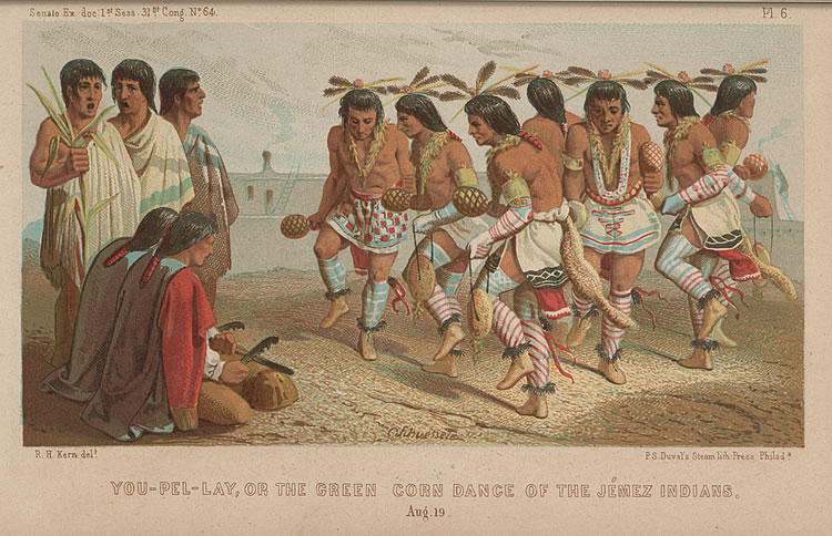 Richard H. Kern, You-pel-lay, or Green Corn Dance as performed by the Jemez Indians.